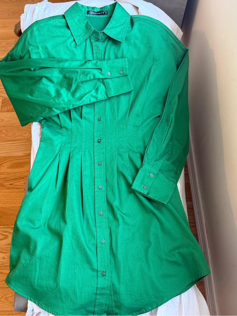 Dynamite Bright Green Button-Down Shirt